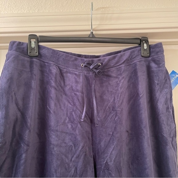 KAREN Scott Sport Ink Blue Ribbed Pants Sweatpants Loungewear - Picture 4 of 6